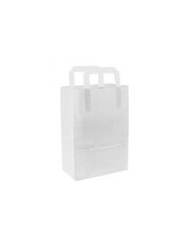 BOLSA PAPEL BLANCA ASA PLANA 20+10x28 CM 250 UD