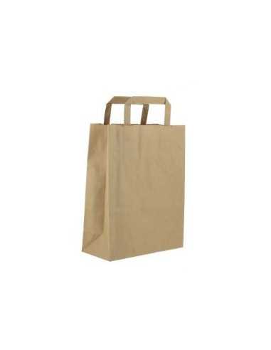 BOLSA PAPEL KRAFT ASA PLANA 20+10x28 CM 250 UD