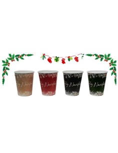 VASO CARTÓN 237 ML DECORADO NAVIDAD 8 OZ 8Ø 1000 UD