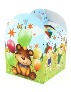 CAJITA PORTA MENÚ INFANTIL FIESTA 13x13x11,5 CM 250 UD 2
