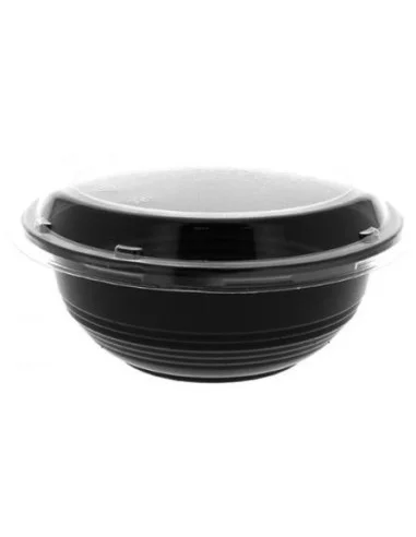 BOWL NEGRO SUSHI 550 ML CON TAPA ANTIVAHO 300 UD