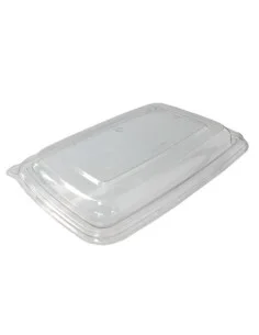 TAPA RPET RECTANGULAR PARA ENVASE TACOS FIBRA 950 ML 300 UD