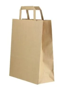 BOLSA PAPEL KRAFT ASA PLANA 22+10X28 CM 250 UD