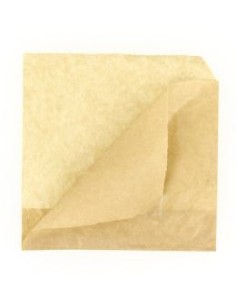 BOLSA PAPEL HAMBURGUESA ANTIGRASA ABIERTA 2 LADOS 11X11 CM KRAFT 1000 UD