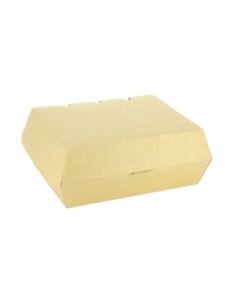 CAJA HAMBURGUESA MENÚ CARTÓN KRAFT 18,6X14,6X8 CM 175 UD