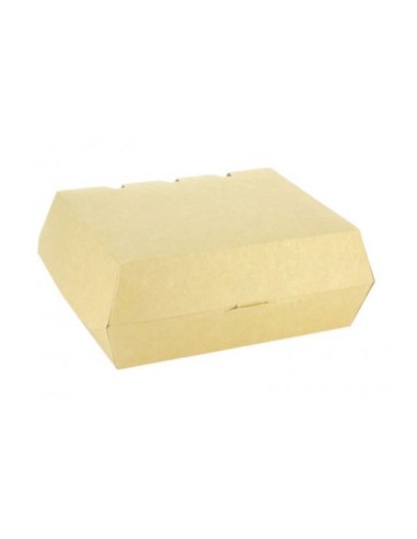 CAJA HAMBURGUESA MENÚ CARTÓN KRAFT 18,6X14,6X8 CM 175 UD