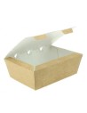 CAJA CARTÓN FRITOS SÁNDWICH KRAFT 16,5X11,5X6 CM 250 UD