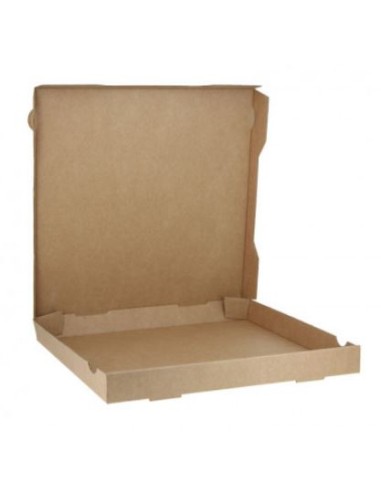 CAJA PIZZA CARTÓN KRAFT 30X30X4 CM 100 UD