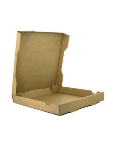 CAJA PIZZA CARTÓN KRAFT 33X33X4 CM 100 UD