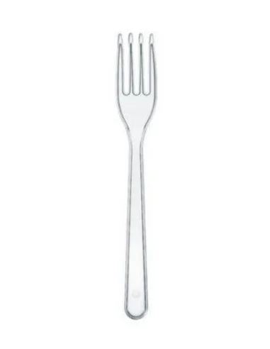 TENEDOR PS TRANSPARENTE RECICLABLE 18 CM 2000 UD