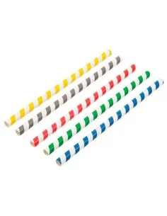 PAJITA PAPEL COLORES ESPIRAL 0,8Øx23 CM 1000 UD