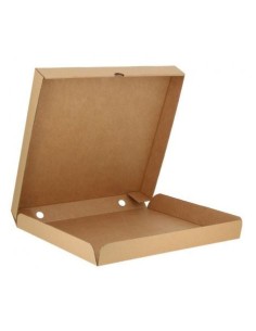 CAJA PIZZA CARTÓN KRAFT 35X35X4,5 CM 100 UD