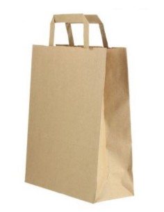 BOLSA PAPEL KRAFT ASA PLANA 22+10X25,5 CM 250 UD