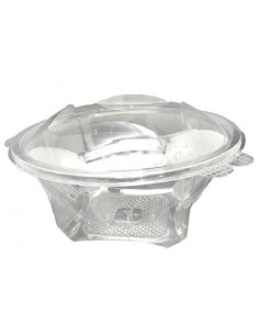 ENSALADERA BOWL RPET CIRCULAR TAPA UNIDA 750 CC 17Øx8,5 CM 440 UD