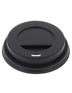 TAPA PS TRAVEL NEGRA 9Ø PARA VASO CARTÓN 360/475 ML 1000 UD