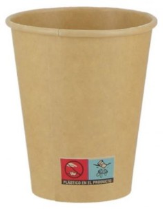 VASO CARTÓN 360 ML KRAFT 12 OZ 9Ø 1000 UD