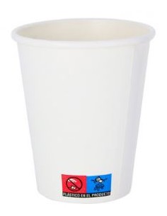 VASO CARTÓN 200 ML BLANCO 7 OZ 7Ø 1000 UD