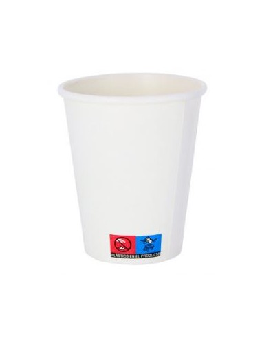 VASO CARTÓN 240 ML BLANCO 8 OZ 8Ø 1000 UD