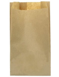 BOLSA PAPEL BOLLERÍA KRAFT ANTIGRASA 14+7X27 CM 1000 UD