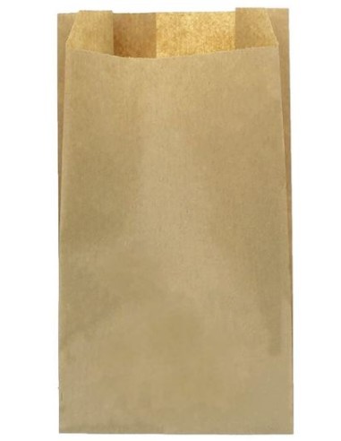 BOLSA PAPEL BOLLERÍA KRAFT ANTIGRASA 14+7X25 CM 1000 UD