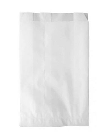 BOLSA PAPEL BOLLERÍA BLANCA ANTIGRASA 14+7X24 CM 1000 UD