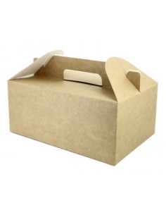 CAJA MALETA PICNIC CARTÓN KRAFT 22,8X12X9,7 CM 125 UD