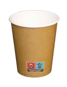 VASO CARTÓN 237 ML KRAFT BLANCO 8 OZ 8Ø 1000 UD