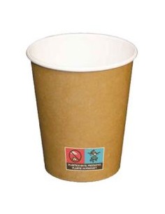 VASO CARTÓN 200 ML KRAFT BLANCO 6 OZ 8Ø 1000 UD