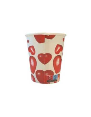 VASO CARTÓN 237 ML CORAZONES 8 OZ 8Ø 1000 UD