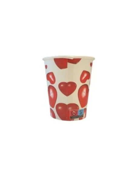 VASO CARTÓN 237 ML CORAZONES 8 OZ 8Ø 1000 UD