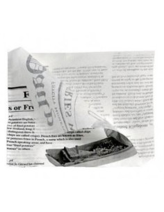 BOLSA PAPEL HAMBURGUESA ANTIGRASA BLANCA ABIERTA 2 LADOS PERIODICO 13X13 CM 1000 UD