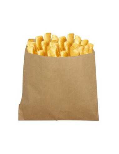 BOLSA PAPEL PATATAS ANTIGRASA KRAFT 12X12 CM 3000 UD