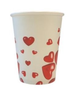 VASO CARTÓN 237 ML SAN VALENTÍN 8 OZ 8Ø 1000 UD