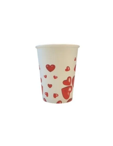VASO CARTÓN 237 ML CORAZONES 8 OZ 8Ø 1000 UD