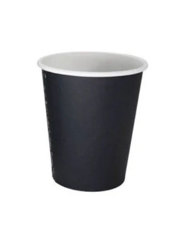 VASO CARTÓN 237 ML NEGRO DECORADO 8 OZ 8Ø 1000 UD