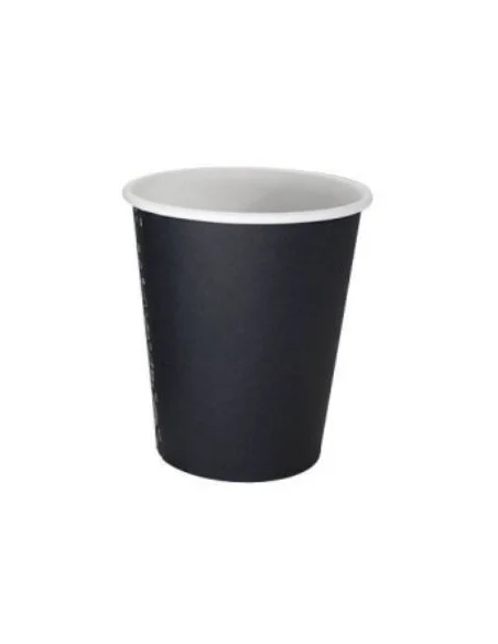 VASO CARTÓN 237 ML NEGRO DECORADO 8 OZ 8Ø 1000 UD