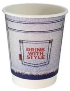 VASO CARTÓN 237 ML DOBLE PARED JEANS 8 OZ 8Ø 1000 UD 2