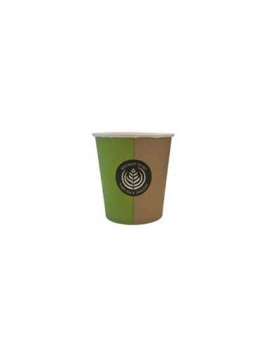 VASO CARTÓN DOBLE PARED BICOLOR VERDE 120 ML 4 OZ 2000 UD