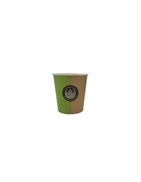 VASO CARTÓN DOBLE PARED BICOLOR VERDE 120 ML 4 OZ 2000 UD