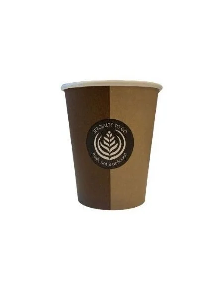 VASO CARTÓN 237 ML DOBLE PARED BICOLOR MARRÓN 8 OZ 8Ø 1000 UD